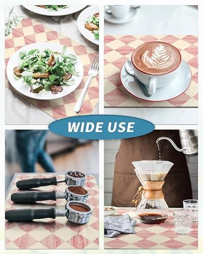 AMOAMI Coffee Mat Hide Stain Rubber Backed Absorbent Dish Drying Mat for Kitchen Counter - Fits Under Coffee Maker or Machine - PINK 12X19 thumbnail 7