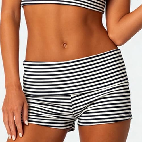 KMBANGI Womens Fold Over Shorts Elastic Waist Y2k Lounge Shorts Foldover Cute Pajama Micro Bottoms Mini Shorts Sleepwear thumbnail 6