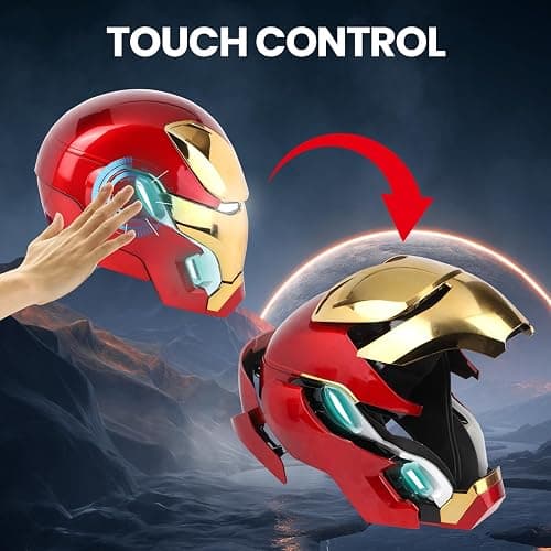 Iron-Man MK50 Electronic Cosplay Helmet, Voice，Touch Control with LED Eyes | Movable rear and ear panels ease wearing, while sound effects and remote operation add realism for display and events. thumbnail 7