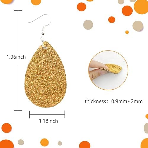 AOUXSEEM 401 Pcs Faux Leather Earrings Making Kit, Contains 120 Pcs Random Double Sided Teardrop Precut Earrings Pieces Hooks Jump Rings Opener Display Cards Self-Adhesive Bags thumbnail 2