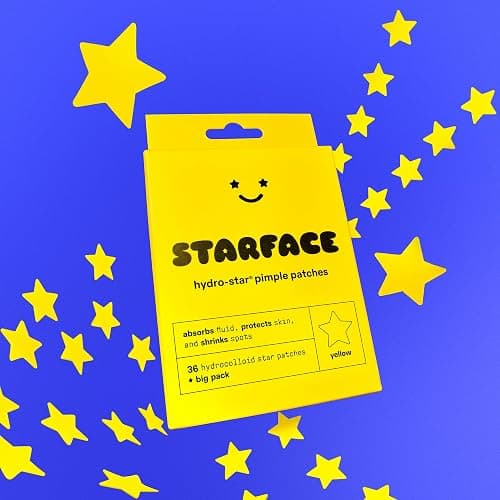 Starface Hydro-Star® Yellow Hydrocolloid Star-Shaped Pimple Patch, 36 ct | Dermatologist Tested • Covers & Protects Visible Spots • Absorbs Pimple Gunk • Vegan, Cruelty-Free & Sensitive Skin Safe thumbnail 11
