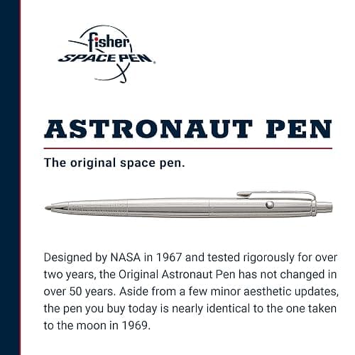 Fisher Space Pen Original Astronaut Space Pen, AG7 Series, Ballpoint, Chrome, Black Ink, Pocket Clip, Gift Box thumbnail 2