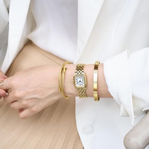 CHEETAH Women’s Gold Bangle Watch and Bracelet Set thumbnail 8