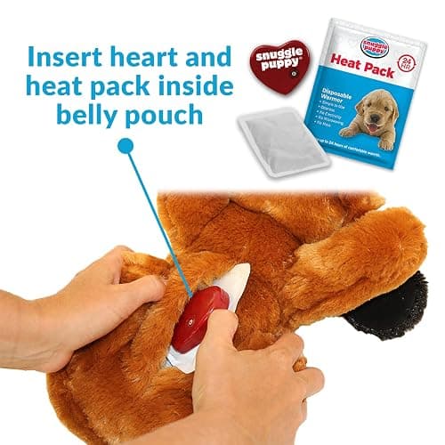 Original Snuggle Puppy Heartbeat Puppy Toy - Heartbeat Puppy for Dogs - Pet Anxiety Relief and Calming Aid - Comfort Dog Toy - Behavioral Training and Sleep Aid Cuddle buddy - Crate Training Essential thumbnail 7