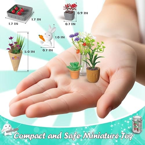 Make It Miniature Botanicals Kit - Mini Plants Collectibles with Flowers, Bouquets, Bonsai, Succulent, Garden, Wooden Display Stand - DIY Crafts Toy Gifts for Kids 6+, Collectors, Decoration thumbnail 6