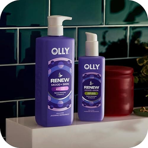 OLLY Renew Body Wash with Vitamin D, Retinol & Botanicals - 17oz | For dry skin, Helps repair the skin barrier, With vitamin C for Skin Barrier Repair, Deep Hydration, Jasmine Bergamot Scent thumbnail 5