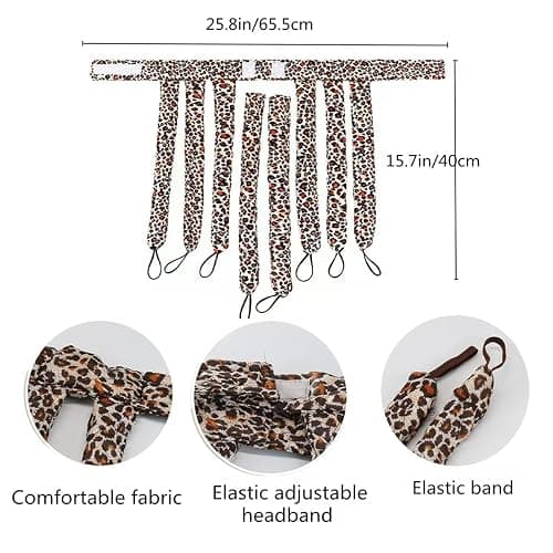 Satin Heatless Hair Curler for Long Hair - Adjustable 8 Rollers Set, Overnight Sleeping Curlers Headband for Natural Waves, No Heat Damage, DIY Styling Kit for Women & Girls(Leopard Color) thumbnail 2