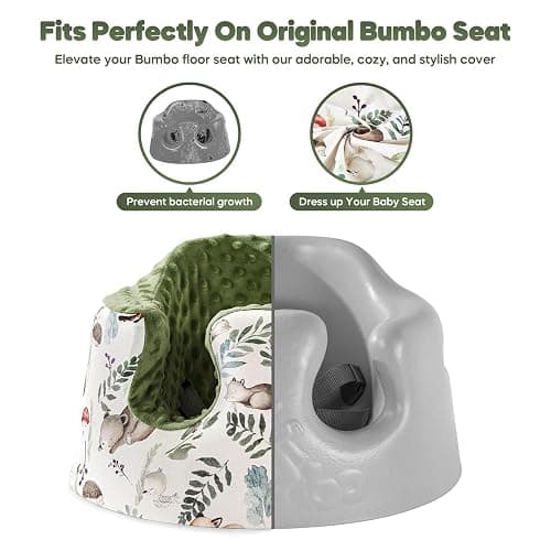 Seat Cover Compatible with Bumbo and Nuby Seat,Soft Breathable Cover for Baby Girl Boy,Cover Only thumbnail 6