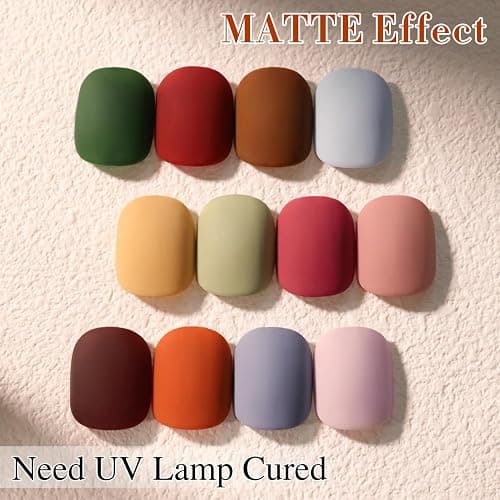 Double Rhythm 28Pcs 0.5Oz Gel Nail Polish Set Same Color Same Bottle Soak Off Gel Polish Kit Nail Art Manicure Salon DIY at Home for Women (Burgundy Green Collection-T24-1) thumbnail 7