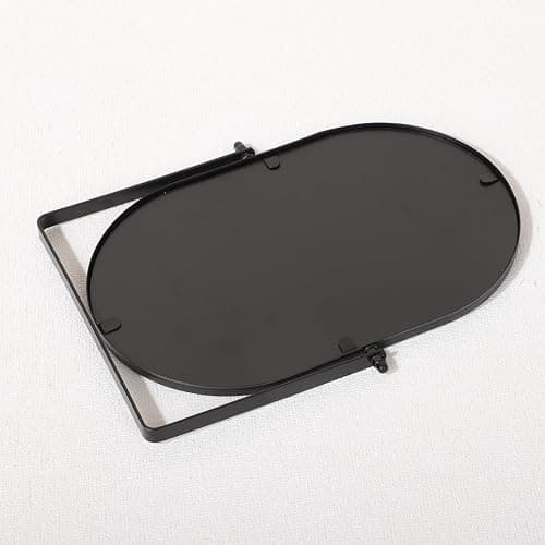 Numjeg Metal Stand Adjustable Makeup Vanity Mirror Portable Black Small Desktop Mirror with 180° Rotation Desk Mirrors for Dressing Room,Bedroom, Bathroom,Tabletop thumbnail 6