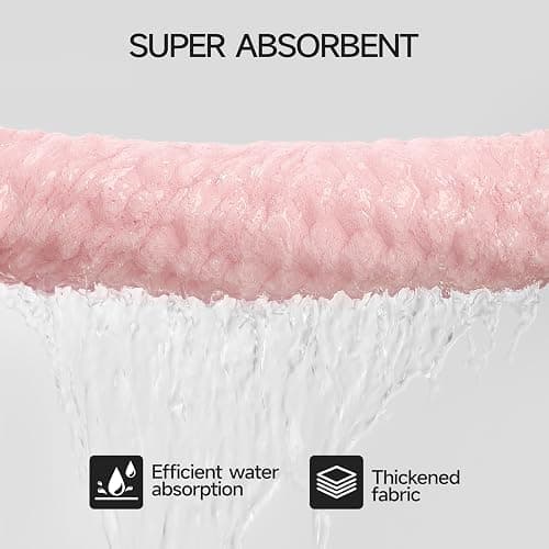 REDKISS Pink Microfiber Bath Towels Set of 6-35x70 Inches Oversized Bath Sheets, Extra Large Bath Towels Set of 6 for Adults, Super Soft Quick Dry Lint Free Absorbent Microfiber Shower Towels thumbnail 6