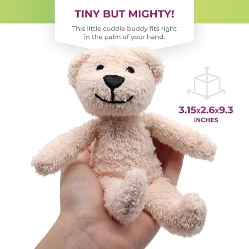 Thermal-Aid Zoo Mini — (Bella The Pink Bear) — Mold-Resistant, Washable Hot & Cold Pack for Kids — Heating and Cooling Pad with Natural Corn Filling — Reusable Plush Toy thumbnail 5