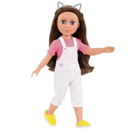 Glitter Girls – 14-Inch Doll Clothes – Glisten & Glam – Lace Overalls & Cat Ear Deluxe Outfit – Toys, Clothes & Accessories For Girls 3-Year-Old & Up thumbnail 8