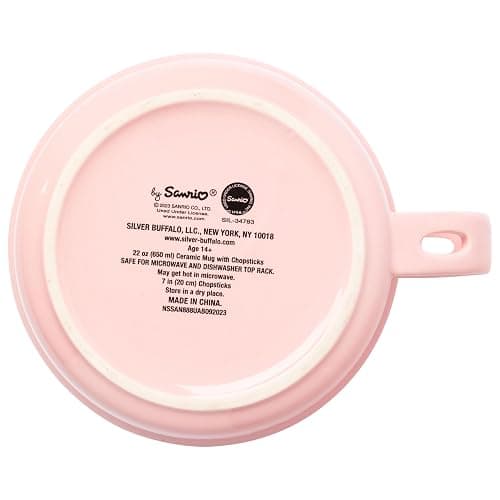 Silver Buffalo Sanrio Hello Kitty and Friends Featuring Keroppi, My Melody, Badtz-Maru, and Pompompurin Soup Mug and Bowl Lid with Spoon and Chopsticks, 13 Ounce Bowl Lid, 22 Ounce Soup Mug thumbnail 5