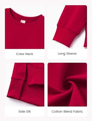 PATPAT Girls Sweatshirt Lightweight Tween trendy Clothes Crewneck Pullover | Sweatshirts for Teen Girls, Crewneck Cotton Sweaters Tops, Cute Hoodies for 7-16 Years, Back-to-school Christmas Casual Wear thumbnail 7