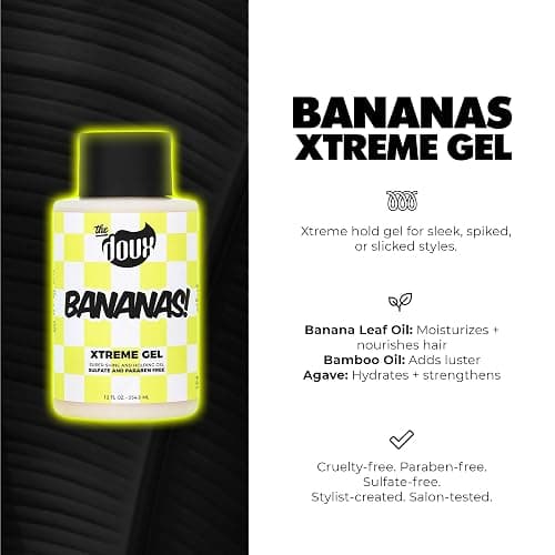 Bananas Xtreme Hold Hair Gel for Curly Hair –Strong Hold Styling Gel with Frizz Control & Shine –Hair Gel for Women & Men, Curl Gel for Wavy Hair, Natural Hair, Protective Styles & Defined Curls, 12oz thumbnail 3