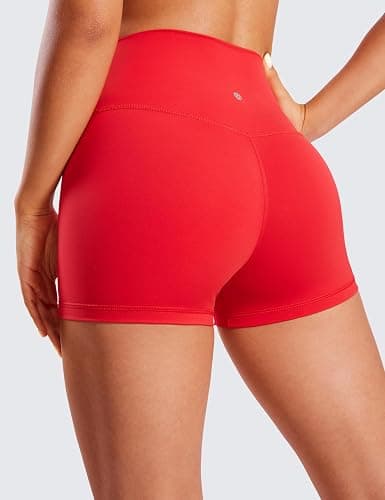 CRZ YOGA Women's Naked Feeling Biker Shorts - 3 Inches High Waisted Yoga Workout Running Spandex thumbnail 2
