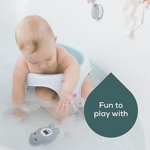 Angelcare Happy Seal Baby Bath Room Thermometer, GREY thumbnail 3