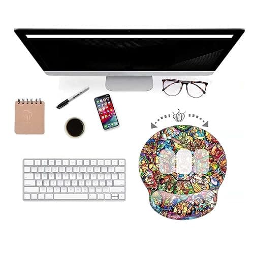 Anime Ergonomic Mouse Pad with Wrist Support,Gaming Mousepad wiht Non-Slip Rubber Base for Laptop, Pain Relief Mouse Pads for Desk for Office Home thumbnail 7