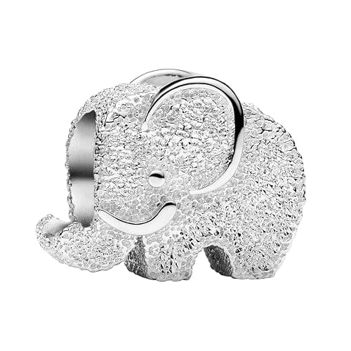PANDORA Moments Strukturierter Elefant Mini-Charm aus Sterling Silber, Kompatibel Moments, 794528C00 - Image 1