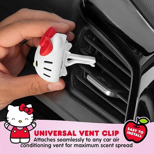 Sanrio Hello Kitty Car Air Freshener for Cars Trucks SUVs, Hello Kitty and Friends Cute Car Accessories for Women Car Decor Hello Kitty Car Accessories, Replaceable Scent Pods - Tropical Fruit Scent thumbnail 4