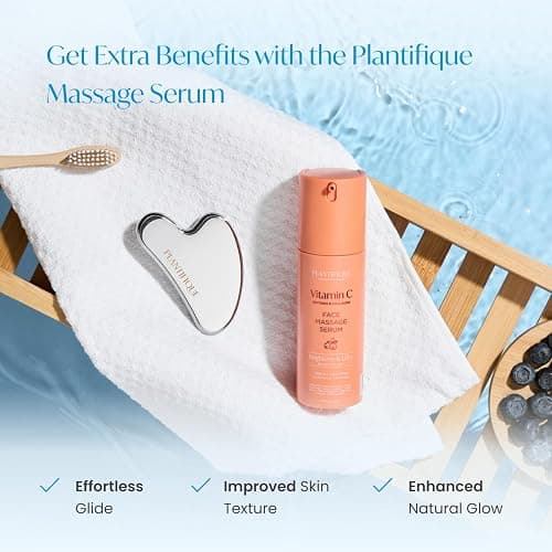 PLANTIFIQUE Stainless Steel Gua Sha Facial Tool - Anti-Aging Guasha Tool Face Massager for Tension Relief, Reduced Puffiness, and Lymphatic Drainage, Skincare Body Gua Sha thumbnail 4