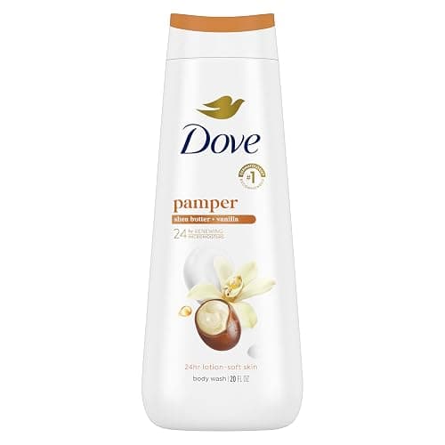 Dove Body Wash Pamper Shea Butter & Vanilla for 24hr Lotion-Soft Skin Moisturizing Skin Cleanser with No Sulfates No Parabens 20 oz - Image 1