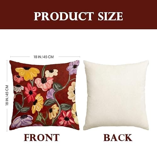 Bzelkry Flower Pillow Cover, Surprise Song Piano Floral Inspired Throw Pillow Covers, Fans Merch Birthday Gifts 18x18 Inches thumbnail 3