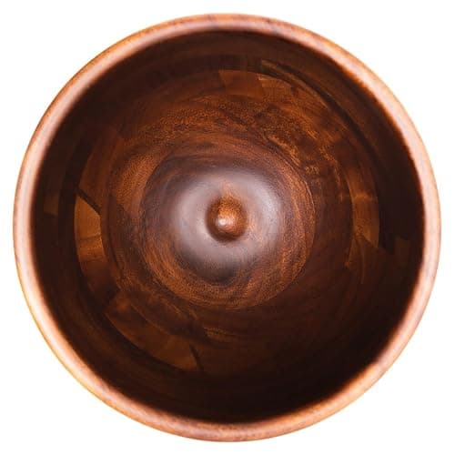 Biscuitique Premium Solid American Walnut Wood Mixing Bowl Compatible with Kitchen Aid Tilt-Head Models 4.5 Quart and 5QT Stand Mixer Wooden Bowls thumbnail 4
