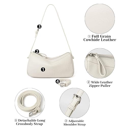 DAILANDO Small Leather Shoulder Bag for Women, Mini Underarm Tote Purse And Cross Body Cellphone Hobo Handbags | Single Strap Purse thumbnail 3