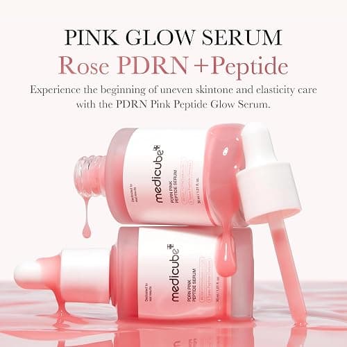 medicube PDRN Pink Peptide Serum, Pink glow serum, Peptide, Niacinamide, Hydrating & Moisturizing & Firming, Uneven Skin Tone, Korean Skincare | 1.01 fl.oz. (1.01 fl.oz., Rose PDRN (Vegan)) thumbnail 3