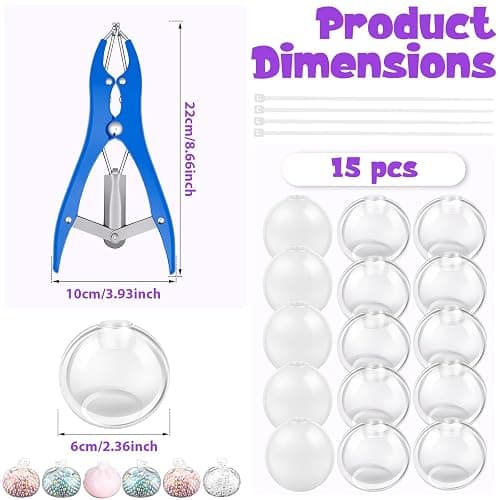 DIY Stress Ball Making Kit ,15 PCS TPR Skins with Expander & Vacuum Tool, Complete Squishy Maker Kit for Adults Kids, ASMR Sensory Stress Relief Toys, Customizable Self-Care Gift for Office & Anxiety thumbnail 3