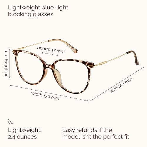 Gaoye Blue Light Blocking Glasses - Trending Round TR90 Frames, Metal Arms, UV400 Protection - Matching Soft Case thumbnail 3