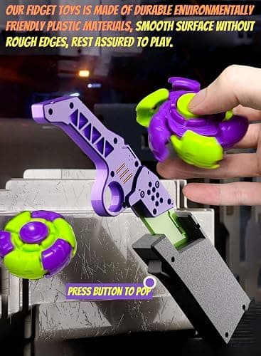 Fidget Toy Gun, 1911 Stress Shot Toy Gun Set for Adults & Kids, 3D Printed Peace Pistol Fidget Toy Anxiety Relief Items Pack, 9 PCS thumbnail 3