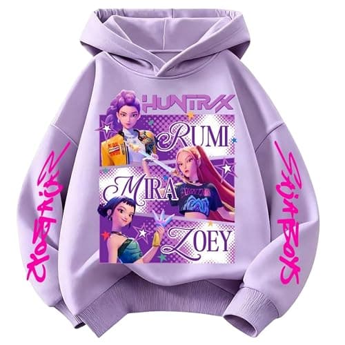 K-Pop Hoodie For Girls Teens Trendy Long Sleeve Sweatshirt Graphic Print Cozy Hunters Hoodies De-Mon Pullover - Image 1