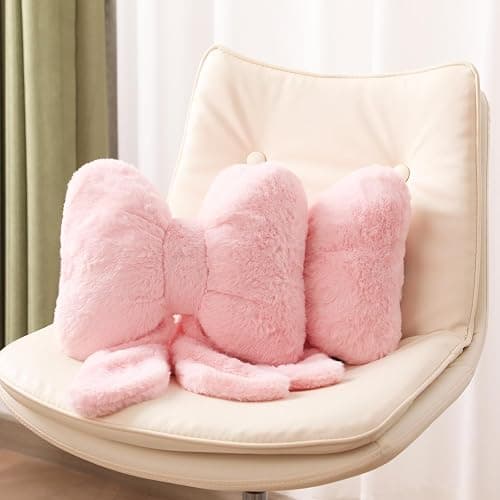Macarrie 2 Pcs Car Neck Pillow Plush Butterfly Bow Car Headrest Pillow Comfortable Seat Neck Support Cute Car Head Rest Accessories for Driving Travel Driver Chair Girl Style Interior Decor(Pink) thumbnail 6