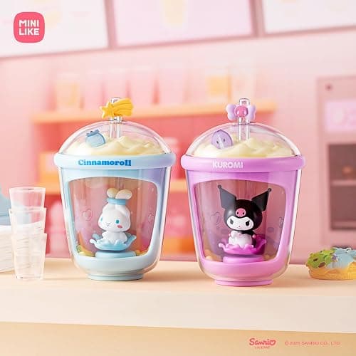 MINI LIKE Sanrio Blind Box Light Up Absorption Movable Swing Toy Hello Kitty Kuromi Cinnamoroll Pochacco My Melody Sweet Piano Milk Tea Cup Series for Home Car Decor Birthday Gifts, Random One Figure thumbnail 2