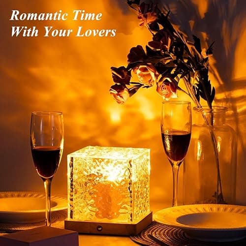 Aurora Ocean Wave Lights Projector No Wiring, Touch Cube Color Changing Light with 16 Colors 4 Modes Dimmable Cordless Mood Lamp for Shower, Northern Light for Bedroom Bathroom, with Remote (Large) thumbnail 8