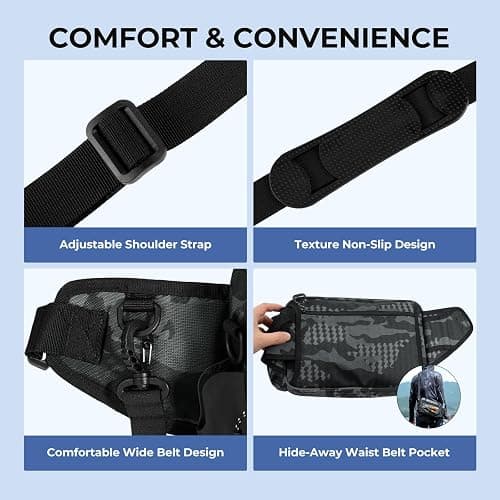 KastKing BaitSpace Waist Bag – Waterproof Tackle Storage Bag With Adjustable Belt, Fishing Fanny Pack for Men, Soft Bait Organizer, 3600 Utility Box, Rod Holder, Nylon thumbnail 5