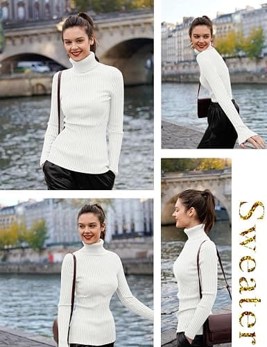 Turtle Neck sweater with slight bell sleeve thumbnail 4