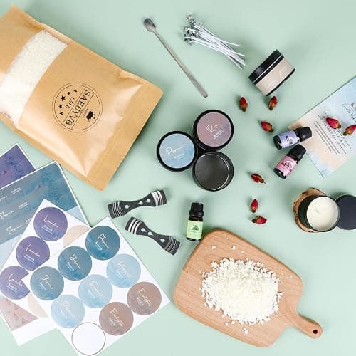 SAEUYVB Candle Making Kit with Wax Melter, Candle Making Kit for Adults - DIY Starter Soy Candle Making Kit/Supplies-Perfect as Home Decoration thumbnail 5