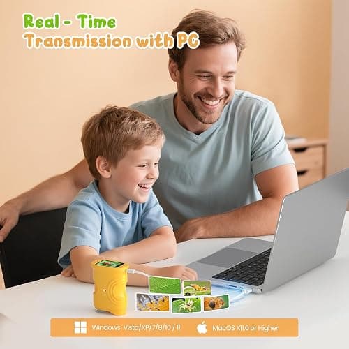 1000X Handheld Digital Microscope for Kids: Pocket Microscope with 2.0" IPS Screen - STEM Toys Birthday Gifts for Girls Boys Child - Portable Edu Science Kits Toddler Age 3-6 6-12 thumbnail 6