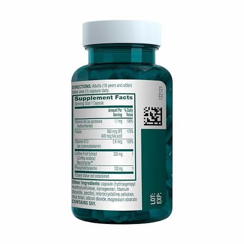NEURIVA Plus Brain Supplements for Memory and Focus, Clinically Tested Nootropics Neurofactor and Phosphatidylserine, with Vitamin B12, Vitamin B6 and Folic Acid, 30 Count Capsules | Brian Supplements for Memory and Focus, Phosphatidylserine, Vitamin B12, Vitamin B6, Neurofactor, Decaffeinated Nootropic thumbnail 23