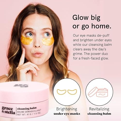 grace & stella Award Winning Skin Care Set - Gift Set for Women | Travel Size Toiletries with Eye Masks, Hyaluronic Acid Serum, Lip Balm & More, Gift Baskets for Women, Vegan Self Care thumbnail 5