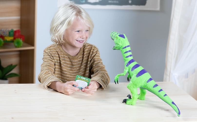 Wow in The World Soft Jumbo Velociraptor | Kids Play Dinosaur | Learning Through Play | Includes Dinosaur Toy and Fun Fact Card thumbnail 2