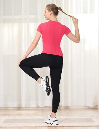 MathCat Workout Shirts for Women,Yoga Short Sleeve Workout Tops,Breathable Athletic Gym Shirt thumbnail 3