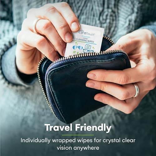 Care Touch Lens Wipes for Eyeglasses- 400 Count Individually Wrapped Pre- Moistened Wipes, 5 x 6 Inch- Camera Lens, Sunglasses and Glasses Cleaner,- Gentle and Portable for Cleaning of Optical Devices thumbnail 7