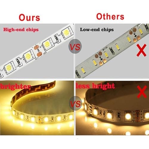 econoLED 12V Flexible SMD 5050 RGB LED Strip Lights, LED Tape, Multi-Colors, 300 LEDs, Non-Waterproof, Light Strips, Color Changing, Pack of 16.4ft/5m Strips thumbnail 4