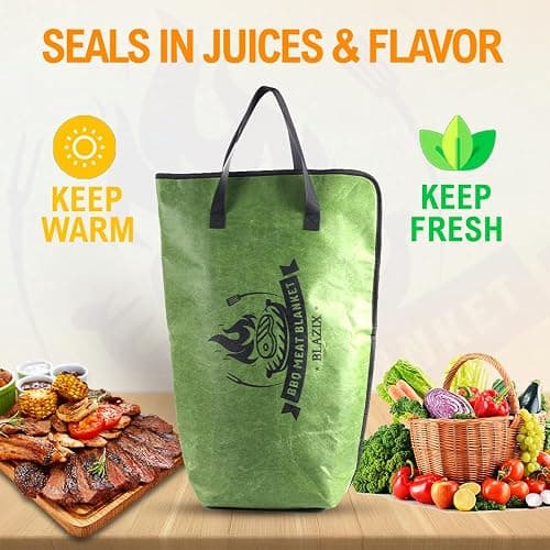 BBQ Meat Resting Blanket – 5-Layer Insulated Brisket Bag for Turkey, Pork Shoulder & Ribs | Leak-Proof, Washable, Keeps Meat Hot for Hours | Gift for BBQ Lovers & Dads thumbnail 8
