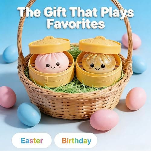 Glitter Dumpling Squishy Mystery Box 2Pack - 4-Inch TPR Fidget Toy, Anxiety Relief Slow Rise Squishy, Couple Group Unboxing Surprise Easter Gift for Teens Adults thumbnail 8
